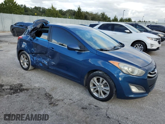 2014 Hyundai Elantra GT with VIN KMHD35LH2EU181072, listed as a Copart auction lot 76887584 with 0 mi miles and Salvage Title. Bid and sale history available at carsss.com. Image 4.