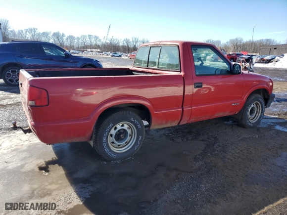 1997 Chevrolet S-10 with VIN 1GCCS1446VK168392, listed as a Copart auction lot 46004745 with NaN miles and Clean Title. Bid and sale history available at carsss.com. Image 3.