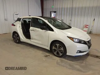 2020 Nissan LEAF SV Plus z VIN 1N4BZ1CPXLC306645, wystawiony jako IAAI lot #42100166 z przebiegiem 49 536 mil mil oraz . Historia ofert i sprzedaży dostępna na DreamBid. Obrazek 1.