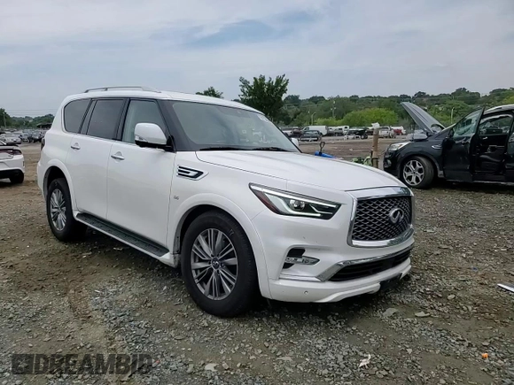2019 Infiniti QX80 LUXE with VIN JN8AZ2NE6K9227058, listed as a Copart auction lot 64134284 with 89,785 mi miles and Salvage Title. Bid and sale history available at carsss.com. Image 12.