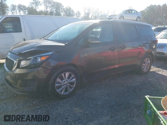 2018 Kia Sedona LX with VIN KNDMB5C15J6399953, listed as a IAAI auction lot 41472282 with 157,552 mi miles. Bid and sale history available at carsss.com. Image 14.