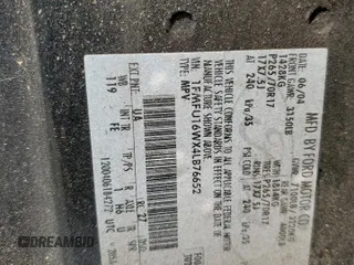 2004 Ford Expedition XLT z VIN 1FMFU16WX4LB76652, wystawiony jako Copart lot #55410695 z przebiegiem Nie podano mil oraz Szkoda całkowita • Salvage title. Historia ofert i sprzedaży dostępna na DreamBid. Obrazek 13.