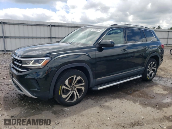 2021 Volkswagen Atlas SEL Premium with VIN 1V2TR2CA8MC516807, listed as a Copart auction lot 56819505 with 65,111 mi miles and Salvage title. Bid and sale history available at DreamBid. Image 1.