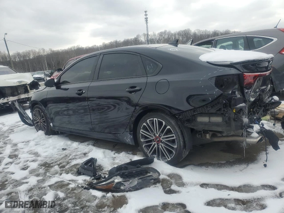 2021 Kia Forte GT with VIN 3KPF44AC9ME329291, listed as a Copart auction lot 45687955 with 47,813 mi miles and Salvage Title. Bid and sale history available at carsss.com. Image 2.