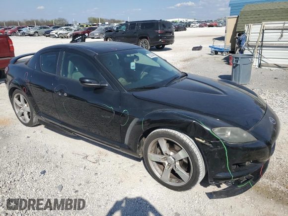 2007 Mazda RX-8 Grand Touring with VIN JM1FE173770211594, listed as a Copart auction lot 50764815 with 106,345 mi miles and Salvage Title. Bid and sale history available at carsss.com. Image 4.