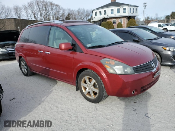 2007 Nissan Quest SE with VIN 5N1BV28U17N143240, listed as a Copart auction lot 86155654 with 162,425 mi miles and Clean Title. Bid and sale history available at carsss.com. Image 4.