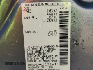 2019 Nissan Altima 2.5 SR with VIN 1N4BL4CVXKC171411, listed as a Copart auction lot 46815405 with 131,677 mi miles and Salvage Title. Bid and sale history available at carsss.com. Image 12.