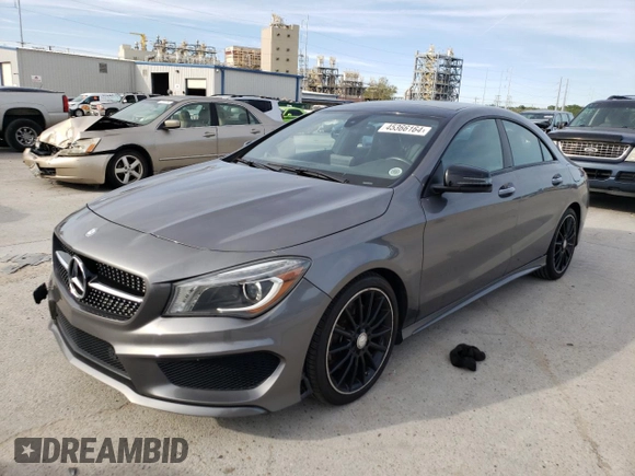 2016 Mercedes-Benz CLA 250 with VIN WDDSJ4EBXGN318301, listed as a Copart auction lot 45366164 with 94,495 mi miles and . Bid and sale history available at DreamBid. Image 1.