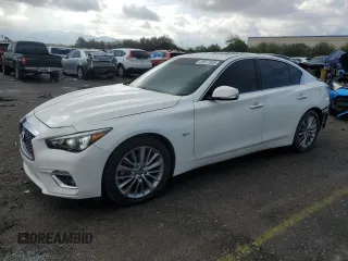 2019 Infiniti Q50 Luxe z VIN JN1EV7AP1KM511811, wystawiony jako Copart lot #55977635 z przebiegiem 70 480 mil mil oraz Szkoda całkowita • Salvage title. Historia ofert i sprzedaży dostępna na DreamBid. Obrazek 1.