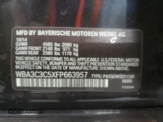2015 BMW 3 Series 320i xDrive с VIN WBA3C3C5XFP663957, выставлен на аукционе Copart как лот 61355585 с пробегом 268 383 миль миль и Чистый • Clean title. История ставок и продаж доступна на DreamBid. Изображение 12.