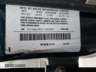 2002 Volvo V70 with VIN YV1SW61R621262281, listed as a Copart auction lot 87211344 with 279,549 mi miles and Non Repairable. Bid and sale history available at carsss.com. Image 14.