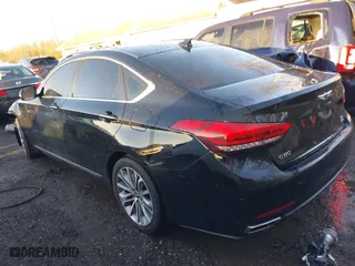 2017 Genesis G80 3.8L with VIN KMHGN4JE3HU204955, listed as a IAAI auction lot 41501931 with 83,519 mi miles. Bid and sale history available at carsss.com. Image 3.
