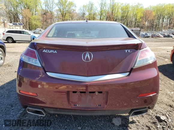 2012 Acura TL Tech Auto with VIN 19UUA8F50CA022807, listed as a Copart auction lot 51890945 with 186,107 mi miles and Salvage Title. Bid and sale history available at carsss.com. Image 6.
