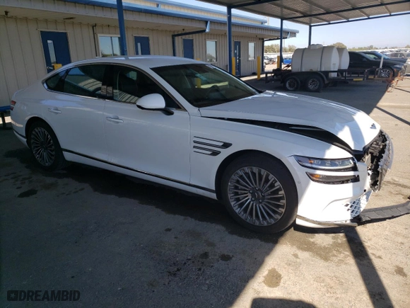 2023 Genesis Electrified G80 with VIN KMTGE4S13PU006327, listed as a Copart auction lot 68139184 with 16,620 mi miles and Non Repairable. Bid and sale history available at carsss.com. Image 4.