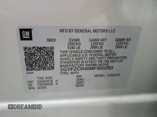 2021 Cadillac XT4 FWD Premium Luxury z VIN 1GYFZCR40MF000293, wystawiony jako Copart lot #58710565 z przebiegiem 49 721 mil mil oraz Szkody całkowita. Historia ofert i sprzedaży dostępna na DreamBid. Obrazek 12.