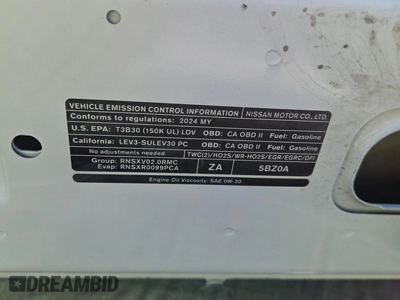 2024 Nissan Sentra SV with VIN 3N1AB8CV1RY290503, listed as a IAAI auction lot 42832742 with 25,571 mi miles and . Bid and sale history available at DreamBid. Image 47.
