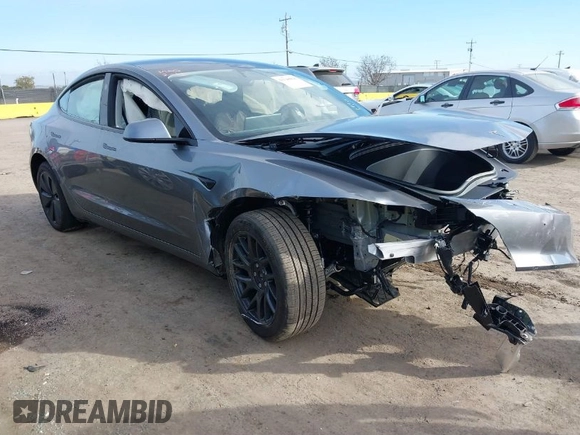 2025 Tesla Model 3 Long Range with VIN 5YJ3E1EB4SF873799, listed as a IAAI auction lot 41548818 with 2,129 mi miles and . Bid and sale history available at DreamBid. Image 1.