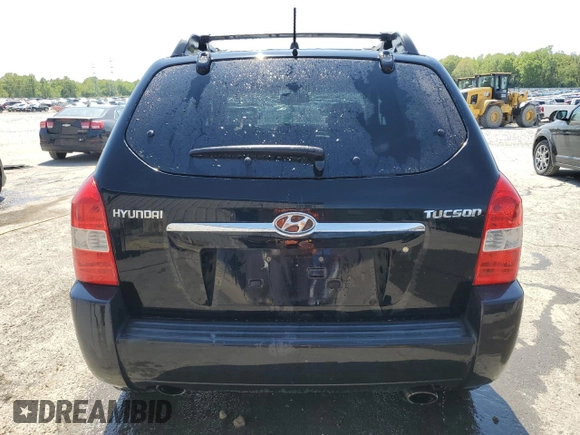 2007 Hyundai Tucson SE with VIN KM8JN72D77U686907, listed as a Copart auction lot 53286165 with 226,339 mi miles and Salvage Title. Bid and sale history available at carsss.com. Image 6.