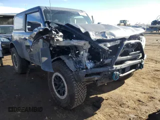 2023 Ford Bronco with VIN 1FMDE5CP4PLC09478, listed as a Copart auction lot 43074085 with 7,379 mi miles and Salvage title. Bid and sale history available at DreamBid. Image 4.