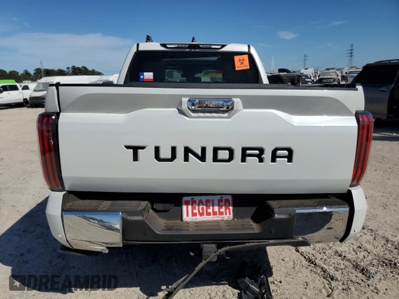 2024 Toyota Tundra 2WD 1794 Edition with VIN 5TFMA5AB1RX030589, listed as a Copart auction lot 49426235 with 20,554 mi miles and Salvage Title. Bid and sale history available at carsss.com. Image 6.
