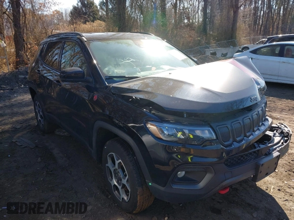 2022 Jeep Compass Trailhawk с VIN 3C4NJDDB2NT195468, выставлен на аукционе IAAI как лот 41591739 с пробегом 40 584 миль миль и . История ставок и продаж доступна на DreamBid. Изображение 1.