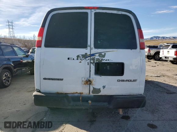 2006 Chevrolet Express Cargo Van with VIN 1GCGG25V061150767, listed as a Copart auction lot 83772754 with Not Provided miles and Non Repairable. Bid and sale history available at carsss.com. Image 6.