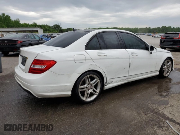 2013 Mercedes-Benz C 250 Sport with VIN WDDGF4HB2DR278397, listed as a Copart auction lot 52395335 with 116,110 mi miles and Salvage Title. Bid and sale history available at DreamBid. Image 3.