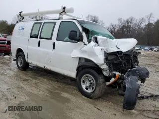 2013 Chevrolet Express Cargo Van with VIN 1GCWGFCA0D1117820, listed as a Copart auction lot 44899265 with Not Provided miles and Salvage Title. Bid and sale history available at carsss.com. Image 4.
