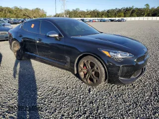 2019 Kia Stinger GT1 with VIN KNAE45LCXK6051385, listed as a Copart auction lot 76497764 with 78,129 mi miles and Non Repairable. Bid and sale history available at DreamBid. Image 4.