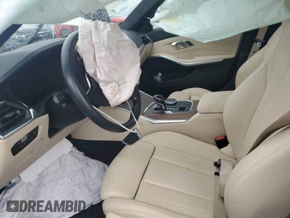 2019 BMW 3 Series 330i xDrive with VIN 3MW5R7J55K8B02348, listed as a Copart auction lot 56358215 with Not provided miles and Salvage title. Bid and sale history available at DreamBid. Image 7.