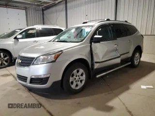 2017 Chevrolet Traverse LS z VIN 1GNKRFED5HJ347558, wystawiony jako Copart lot #57494795 z przebiegiem 129 047 mil mil oraz Szkoda całkowita • Salvage title. Historia ofert i sprzedaży dostępna na DreamBid. Obrazek 1.