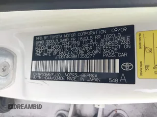 2010 Toyota Yaris с VIN JTDBT4K38A1358277, выставлен на аукционе IAAI как лот 42541096 с пробегом 271 159 миль миль и . История ставок и продаж доступна на DreamBid. Изображение 9.