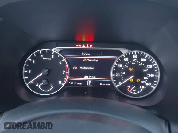 2021 Nissan Sentra SV with VIN 3N1AB8CV0MY293384, listed as a IAAI auction lot 41096159 with 53,916 mi miles and . Bid and sale history available at DreamBid. Image 7.