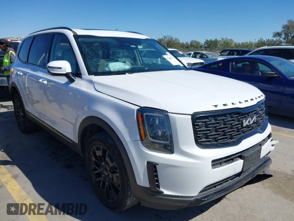 2022 Kia Telluride EX with VIN 5XYP3DHC5NG242215, listed as a IAAI auction lot 41809074 with 41,245 mi miles and . Bid and sale history available at carsss.com. Image 1.