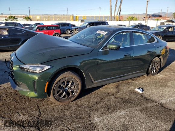 2023 BMW i4 eDrive35 with VIN WBY43AW03PFR26405, listed as a Copart auction lot 39096884 with 0 mi miles. Bid and sale history available at carsss.com. Image 1.