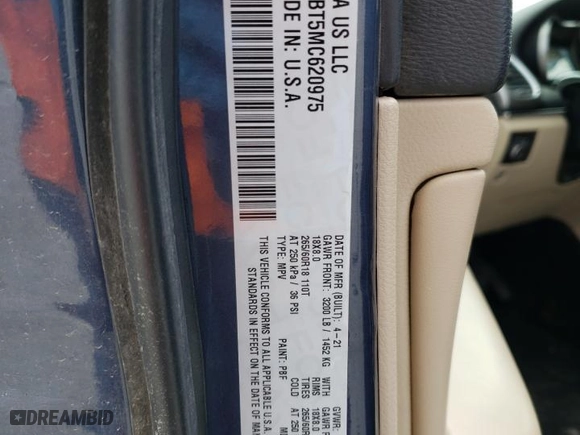 2021 Jeep Grand Cherokee Limited with VIN 1C4RJFBT5MC620975, listed as a Copart auction lot 47585315 with 59,303 mi miles and Salvage Title. Bid and sale history available at carsss.com. Image 15.