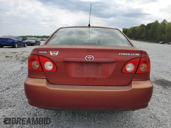 2005 Toyota Corolla CE with VIN 2T1BR32E85C343094, listed as a Copart auction lot 52525465 with Not Provided miles and Salvage Title. Bid and sale history available at DreamBid. Image 6.