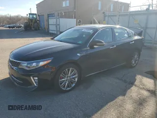 2018 Kia Optima SX with VIN 5XXGV4L2XJG241259, listed as a Copart auction lot 46158045 with 62,561 mi miles and Salvage title. Bid and sale history available at DreamBid. Image 1.