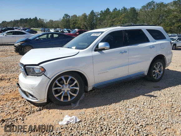 2017 Dodge Durango Citadel Anodized Platinum with VIN 1C4RDHEG6HC680609, listed as a Copart auction lot 49620065 with 111,365 mi miles and Salvage Title. Bid and sale history available at carsss.com. Image 1.