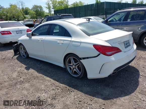 2014 Mercedes-Benz CLA 250 with VIN WDDSJ4GB0EN156088, listed as a IAAI auction lot 42234216 with Not provided miles and . Bid and sale history available at DreamBid. Image 3.