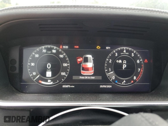 2022 Land Rover Range Rover Westminster with VIN SALGS2RUXNA459525, listed as a Copart auction lot 72558804 with 55,875 mi miles and Salvage title. Bid and sale history available at DreamBid. Image 9.