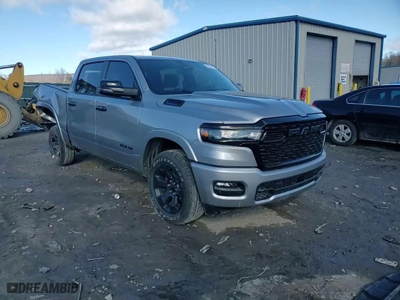 2025 Ram 1500 Big Horn with VIN 1C6RRFFG8SN515183, listed as a Copart auction lot 43230125 with 4,188 mi miles and Salvage Title. Bid and sale history available at carsss.com. Image 13.