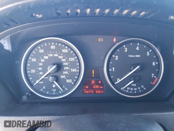 2008 BMW X5 3.0si with VIN 5UXFE43538L029494, listed as a Copart auction lot 49772605 with 194,773 mi miles and Clean Title. Bid and sale history available at carsss.com. Image 9.