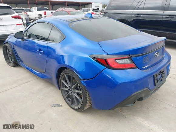 2023 Subaru BRZ Limited with VIN JF1ZDBE11P9707502, listed as a IAAI auction lot 41166428 with 15,407 mi miles. Bid and sale history available at carsss.com. Image 3.