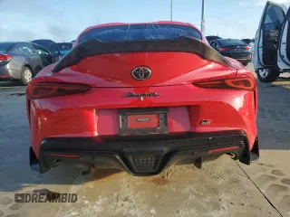2021 Toyota GR Supra 3.0 with VIN WZ1DB0C02MW043752, listed as a Copart auction lot 73785324 with 53,345 mi miles and Salvage Title. Bid and sale history available at carsss.com. Image 6.