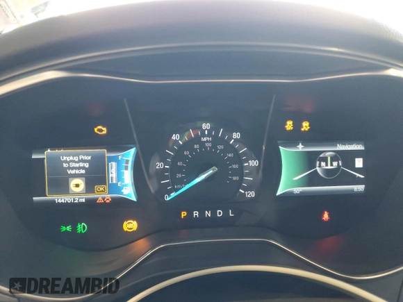 2014 Ford Fusion Titanium with VIN 3FA6P0SU9ER266393, listed as a Copart auction lot 59842455 with 144,701 mi miles and Salvage title. Bid and sale history available at DreamBid. Image 9.
