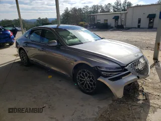 2023 Genesis G80 2.5T with VIN KMTGB4SC6PU152750, listed as a Copart auction lot 41451495 with 61,448 mi miles and Salvage Title. Bid and sale history available at carsss.com. Image 4.