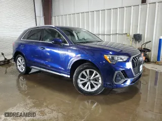 2021 Audi Q3 S line Premium with VIN WA1DECF33M1050472, listed as a Copart auction lot 50397795 with 28,876 mi miles and Salvage Title. Bid and sale history available at carsss.com. Image 4.