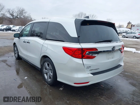 2020 Honda Odyssey EX-L with VIN 5FNRL6H72LB066476, listed as a IAAI auction lot 41577955 with 43,299 mi miles. Bid and sale history available at carsss.com. Image 3.