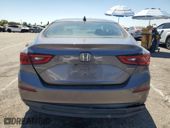 2019 Honda Insight EX with VIN 19XZE4F59KE001449, listed as a Copart auction lot 61997265 with 93,181 mi miles and Salvage title. Bid and sale history available at DreamBid. Image 6.